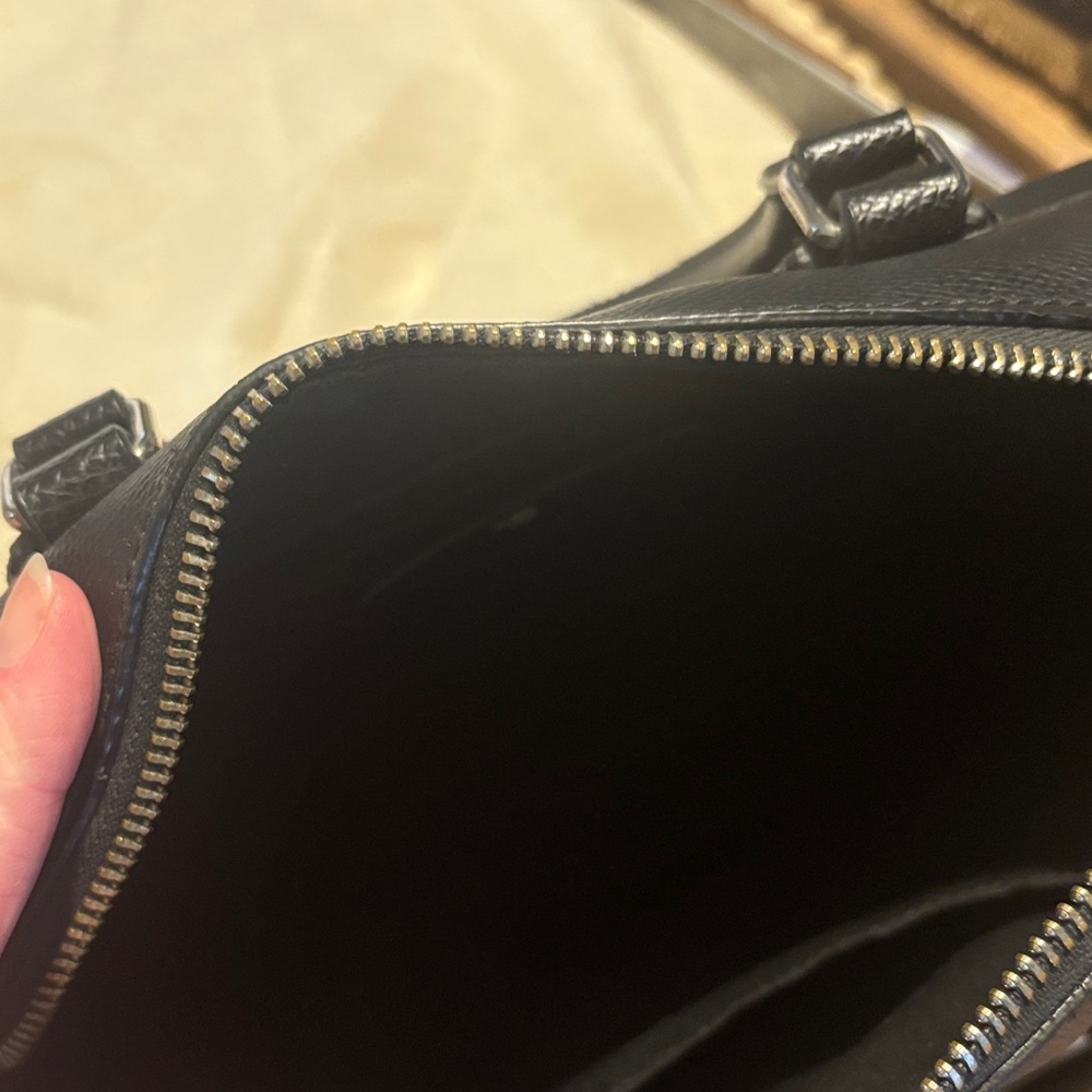 Coach Black Leather Satchel with Snoopy Design - Picture 7 of 7